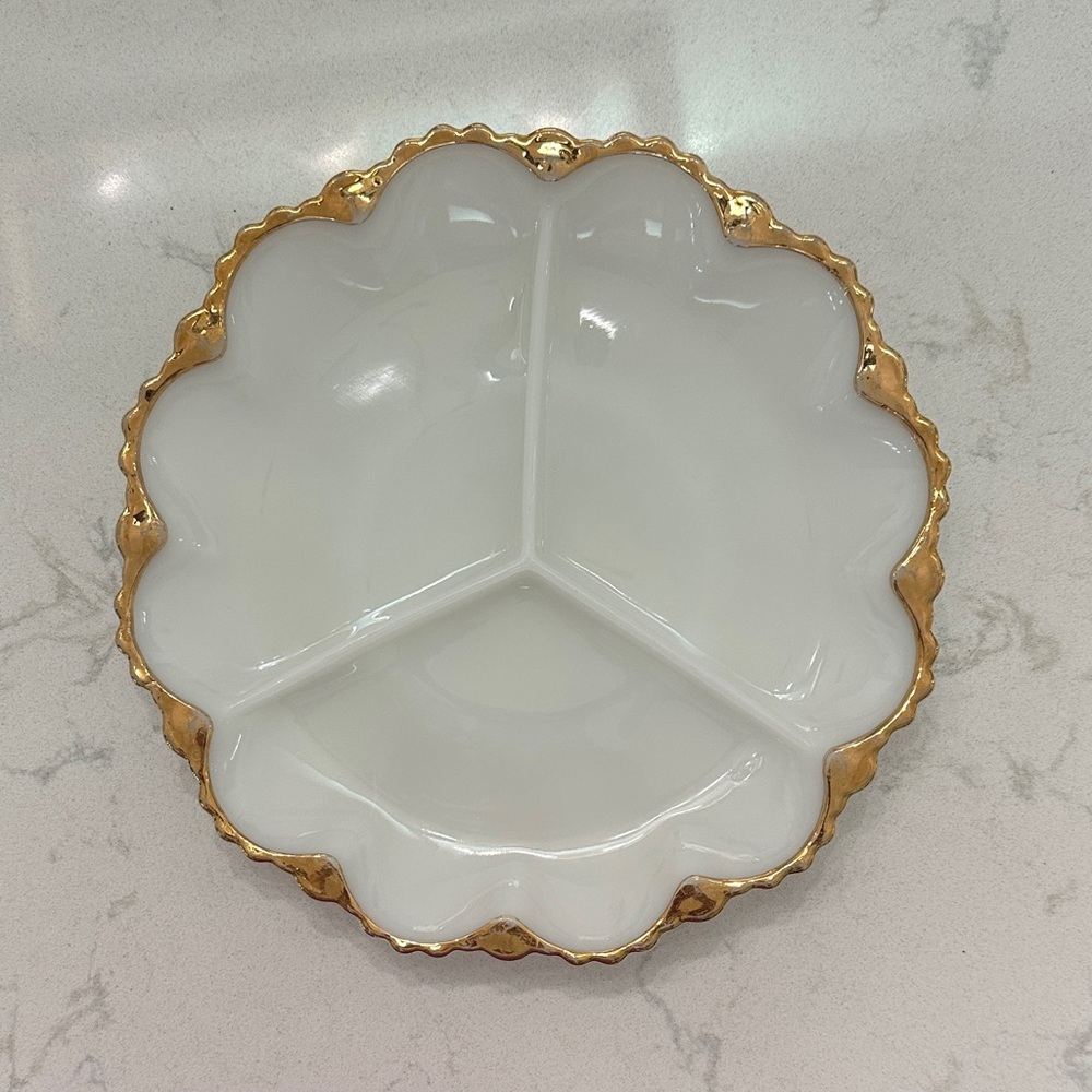 Fire King Milk glass serving dish